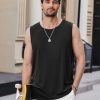 COOFANDY Mens Casual Tank Tops Moisture Wicking Muscle Sleeveless Shirts Soft Bamboo Viscose Tank Shirt 2 Pack