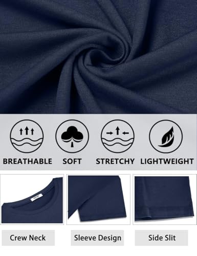 Men's T Shirt Short Sleeve Crew Neck T-Shirts Casual Summer Classic Basic Tees