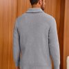 Mens Shawl Collar Cardigan Sweater Cable Knit Button Down Sweaters Long Sleeve Casual Winter Outwear