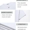 Mens Henley Shirts Short Sleeve Casual Button Down Shirts Lightweight Summer Basic Tee