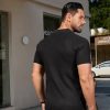 Mens Slim Fit Knit Polo Shirts Business Lightweight Polo Sweater Casual Summer Ribbed Textured Collared T Shirt