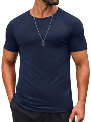 Men's T Shirt Short Sleeve Crew Neck T-Shirts Casual Summer Classic Basic Tees