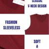 Men's 3 Pack Workout Tank Tops Gym Sleeveless Shirts V Neck Bodybuilding Muscle Tee Shirt