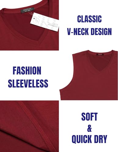 Men's 3 Pack Workout Tank Tops Gym Sleeveless Shirts V Neck Bodybuilding Muscle Tee Shirt
