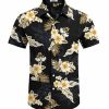 Hawaiian Shirt for Men Short Sleeve Floral Button Down Shirt Tropical Casual Summer Beach Shirts