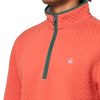 Men's Knit Diamond Quilted Half-Zip Long Sleeve Sweatshirt