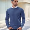 Men's Crew Neck Sweater Slim Fit Lightweight Sweatshirts Knitted Pullover for Casual Or Dressy Wear