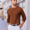 Men's Crew Neck Sweater Long Sleeve Ribbed Knit Dress Sweaters Casual Slim Fit Pullover