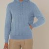 41y5BncZFDL.jpg Men's Cotton Cable Knit Hoodie Sweater