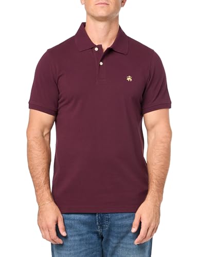 Men's Cotton Pique Stretch Logo Short Sleeve Polo Shirt