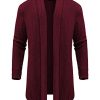 Mens Shawl Collar Long Cardigan Knit Ruffle Fashion Sweater Drape Cape