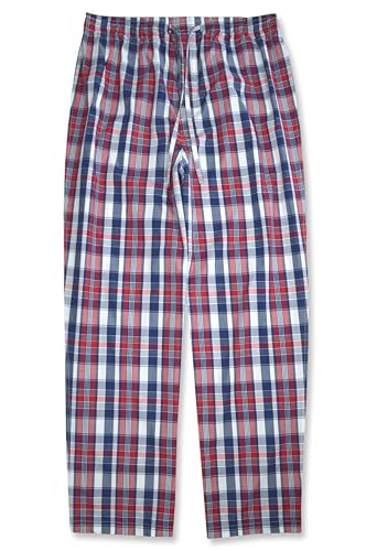 Mens Cotton Two Piece Pajama Shirt and Pants Lounge Set,