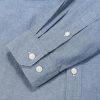 ® Chambray Shirt Men Long Sleeve Cotton Work Shirts with 2 Pockets Casual Button Down