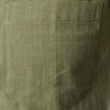 Men's Fitted Cotton Like Linen Casual Short Sleeve Button Up Shirts Lightweight Beach Tops with Pocket