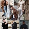 Men's Mock Turtleneck Shirts Long Sleeve Underwear Tops Fleece Ribbed Knit Pullover Sweater Basic Thermal Sweatshirts