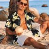 Hawaiian Shirt for Men Short Sleeve Floral Button Down Shirt Tropical Casual Summer Beach Shirts