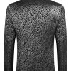 COOFANDY Men's Floral Tuxedo Jacket Jacquard Suit Jacket Slim Fit Blazer for Wedding, Prom, Dinner