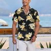 Hawaiian Shirt for Men Short Sleeve Floral Button Down Shirt Tropical Casual Summer Beach Shirts