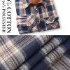 Men's Fall Plaid Button Down Shirt Long Sleeve Casual Cowboy Work Shirts Lightweight Flannel Shirts Two Pocket