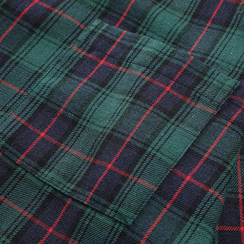 Plaid Shirt for Men Long Sleeve Flannel Loose Fit Sweatshirts Coat Lapel Button Down Business Shirts Warm Winter Shirts